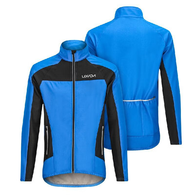 

Lixada Mens Winter Cycling Jacket Windproof Thermal Fleece Long Sleeve Riding Bicycle Bike Wind Coat