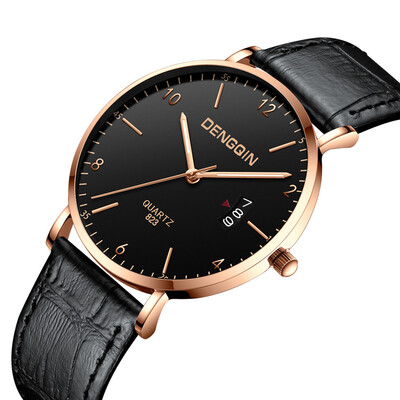 

Gobestart Luxury Quartz Sport Military Stainless Steel Dial Leather Band Wrist Watch
