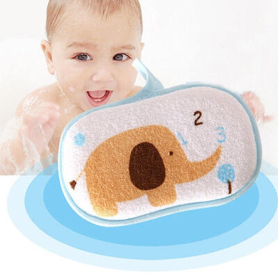 

Infant Baby Bath Towel Shower Sponge Cartoon Soft Cotton Brush Kids Towel