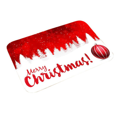 

New Fashion 10 Styles Santa Claus Christmas Flannel Door Mat Floor Mat Bathroom Home Absorbent Non-Slip