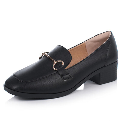 

600 Europe&the United States England single shoes womens fashion simple&thick with thin w