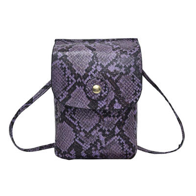 

Summer Women Fashion Snake Print Crossbody Bag Square Waist Pack Phone Bags