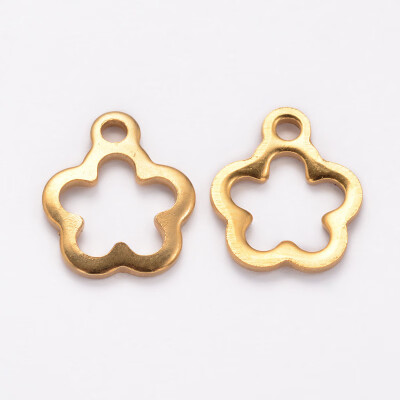 

Flower 304 Stainless Steel Charms Golden 125x11x1mm Hole 15mm