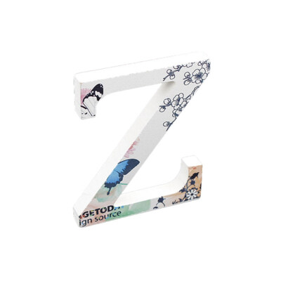 

Retro Butterfly Print English Letter Ornaments Decorations Bar Cafe Wooden Craft