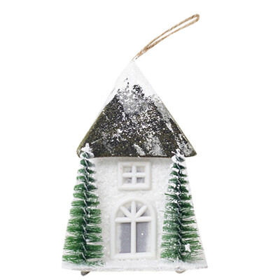 

Tailored Wood House Christmas Pendant Tree Decorations Ornaments Luminous Cabin House