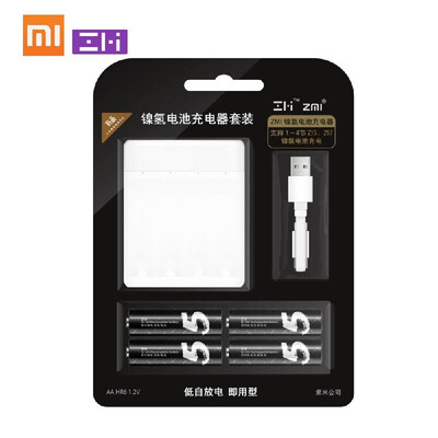 

Xiaomi ZMI Ni-MH Battery Charger for AAA AA Z15 Z17 4 Slots Rechargeable Battery Box Intelligent Multifunctional Portable 1700mAh