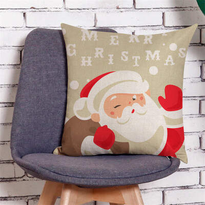 

Siaonvr Home Decor Cushion Cover Merry Christmas Pillowcase Sofa Throw Pillow Covers