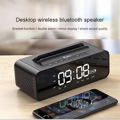 

Coolplays Digital Clock Bluetooth Speaker Wireless HD LED Speaker Support TF Card