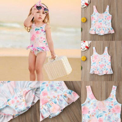

Toddler Kids Baby Girls Floral Swimwear Bikini Swimsuit Bathing Suit Beachwear