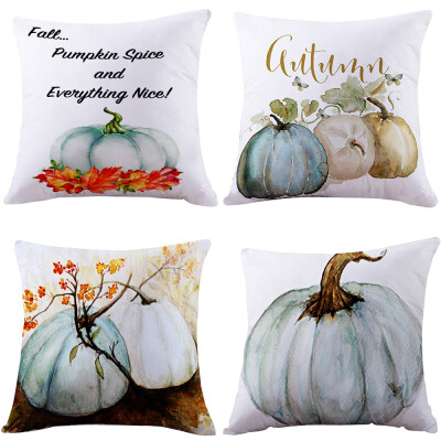 

Gobestart 4PC Thanksgiving Cover Decor Pillow Case Sofa Waist Throw Cushion Cover