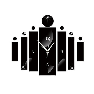 

New Acrylic Technology Digital Wall Clock Mirror Living Room Quiet Clock