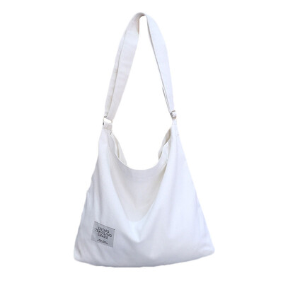 

High Capacity Women Canvas Tote Ladies Casual Foldable Reusable Shoulder Bag Fashion Solid Durable Shopping Bag Simple Handbags