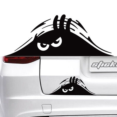 

1xBlack Peeking Funny Cute Sticker Vinyl Waterproof Decal For Car Window