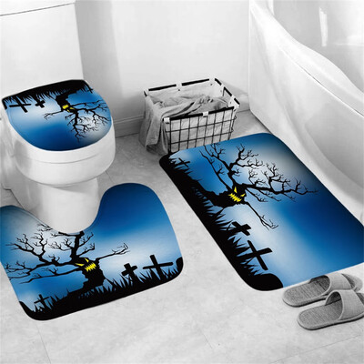 

〖Follure〗Halloween festival 3pcs Non-Slip Bath Mat Bathroom Kitchen Carpet Doormats Decor