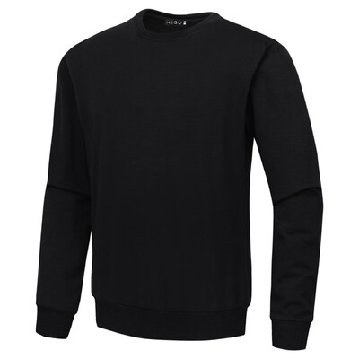 

Mens Fleece Crewneck Sweatshirt Solid Color Long Sleeve Pullovers
