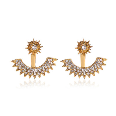 

1Pair Women Dual-Use Starry Multi-Angle Full Of Sun Flower Earrings Jewelry