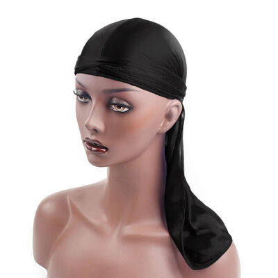 

Men Women Silky Durag Bandanna Turban Hat Wig Doo Rag Biker Headwear Headband