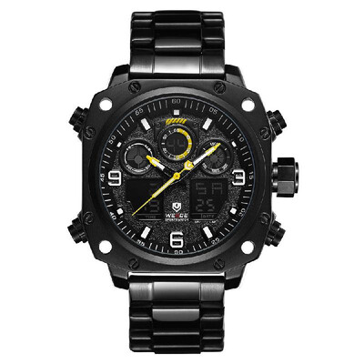 

WEIDE WH7303 Quartz Digital Electronic Watch Dual Time Alarm Calendar Stopwatch 3ATM Waterproof Timer Business Men Fashion Casual