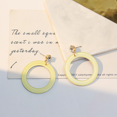 

Aretes de mujer modernos 2018 new design candy color fruit earrings generous minimalist Korean earrings for women