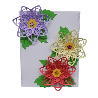 

Siaonvr New Flower Heart Metal Cutting Dies Stencils DIY Scrapbooking Album Paper Card