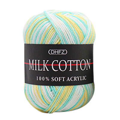 

Gobestart Colorful Hand Knitting 50g Knitting Crochet Milk Soft Baby Cotton Wool Yarn A