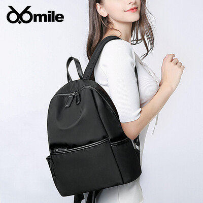 

Waterproof Oxford cloth double shoulder bag female large capacity Korean version of student schoolbag nylon 15 inch computer trave