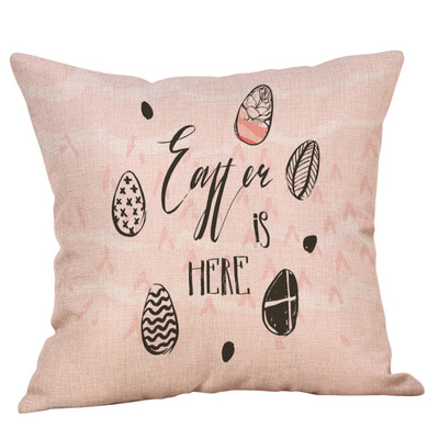 

〖Follure〗Easter Cotton Square Rabbit Throw Pillow Case Waist Cushion Cover Home Decor A