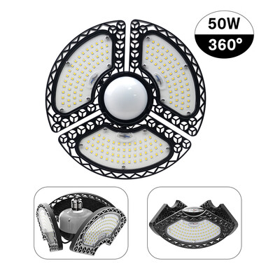 

LED Garage Lights Motion Activated 40W 6000LM Deformable LED Ceiling Lights Motion Sensor LED Lamp with 3 Adjustable Panels E27 fo