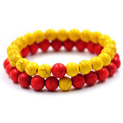 

Colorful Natural Stone Beads Bracelet Women Men Stretch Bracelets Bangle Wholesale