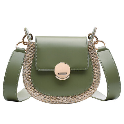 

New fashion bag female texture retro small square bag metal patch ladies shoulder diagonal package