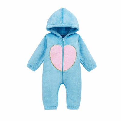 

Newborn Toddler Baby Girl Boy Plush Hooded Romper Jumpsuit Winter Outfits Clothes