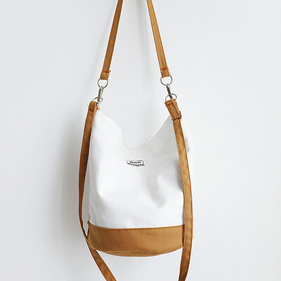 

Tailored New Fashion Canvas Bag Female Shoulder Bag Literary Wind Cloth Bag Bucket Bag