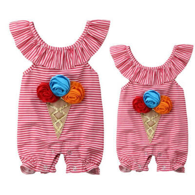 

Newborn Baby Kid Girls 3D Sequins Flower Romper Bodysuit Jumpsuit Outfit Clothes
