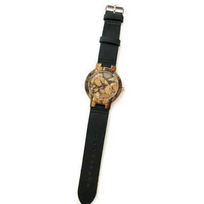 

Fashion Simple And Exaggerated Personality Popular Leather Bamboo And Wood Watch