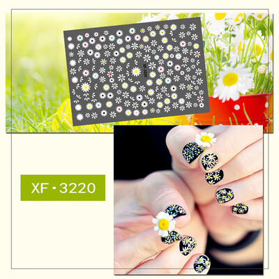 

Toponeto Fresh Style Print 3D Nail Art Stickers Manicure Adhesive Transfer Decals Descrip