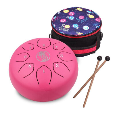 

6 Inch Steel Tongue Drum Handpan Drum 8-Notes C-Key Percussion Instrument with Mallets Drum Bag Wiping Cloth for Musical Education