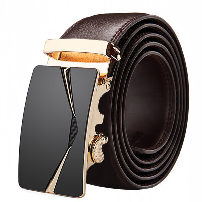 

Automatic Buckle Metal brown belt Male New 2019 Luxury balck Belt Men Fashion Genuine Leather Belts Men Top sale