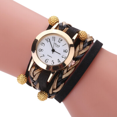 

New Golden Lychee Pendant Braided Bracelet Watch