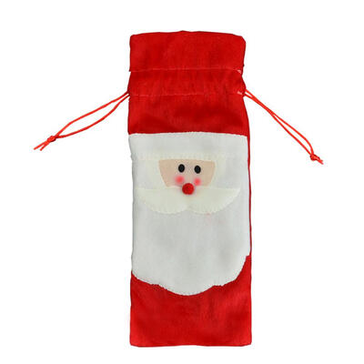 

Christmas Santa Claus Style Wine Bottle Bag Cover Xmas Home Ornament Decor