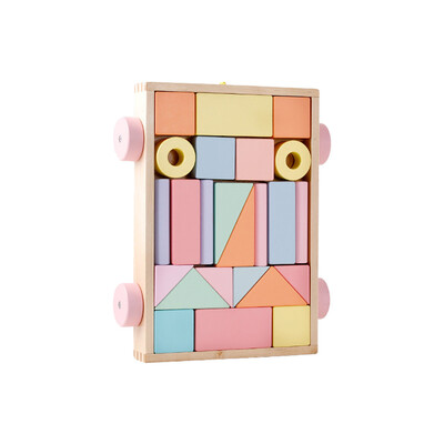 

Siaonvr Wooden Puzzle Brain Teaser Toy Tangram Puzzle Smart Colorful 24 pieces