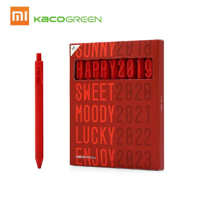 

9PCSlot Happy 2019 Xiaomi Mijia Kaco ALPHA Gel Pen Black Ink 05mm Children Student Writing Pens School Office Supplies Gift