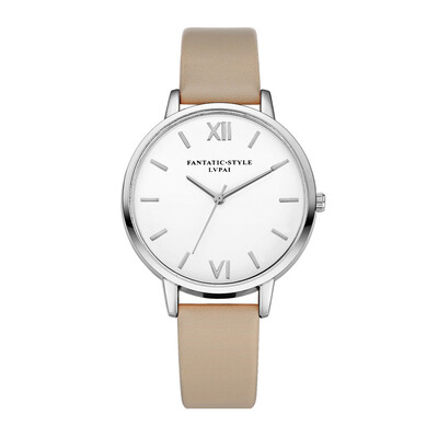 

Minimalism Womens Watches Scale Dial Ladies Quartz Wristwatch Simple Leather Strap Clock Luxury Lvpai Reloj Mujer