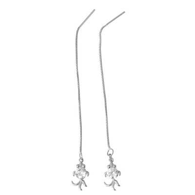 

Copper Inlaid Zircon Goldfish Cross Earring Jewellery Cute Animal Shape Pendientes Mujer Moda Earrings For Women