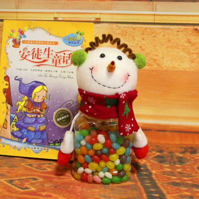 

Tailored Santa Claus Snowman Elk Christmas Candy Packaging PET Christmas Candy Jar