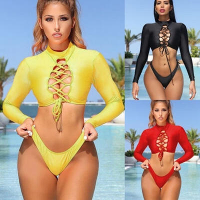 

Sexy Women Bandage Bikini Set Swimsuit Swimwear Bathing Suit 2pcs Set Beachwear -XL