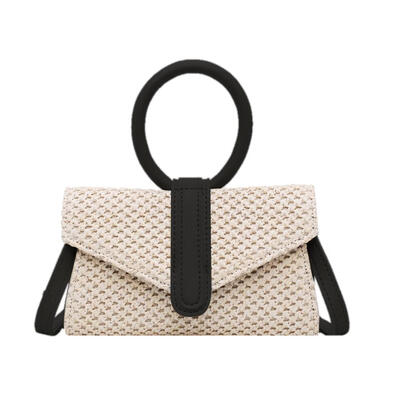 

PU Leather Straw Circle Handbags Shoulder Packs Women Flap Crossbody Bags