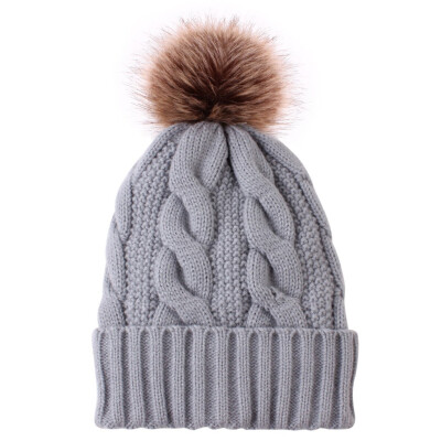 

Tailored Women Fashion Keep Warm Winter Hats Knitted Wool Hemming Hat