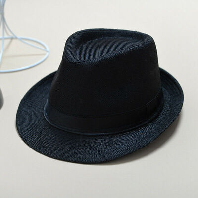 

Unisex Straw Fedora Sun Hat Panama Trilby Crushable Mens Ladies Foldable Travel