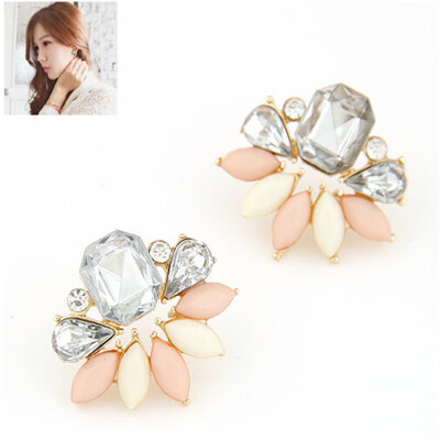 

Fashion Jewelry Wholesale Vintage 3 Colors Crystal Stud Earrings Woman New New Gift HOT Free Shipping CX-ED01