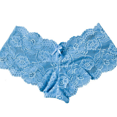 

Toponeto Fashionable Women Sexy Flower Patterns Low-waist Flat Pants With Lace Edge